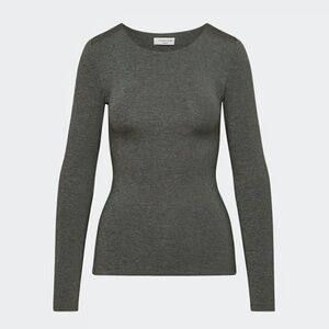 [NWT] Aritzia Contour Crew Hip Long-Sleeve Heather Charcoal Gray - Sz S